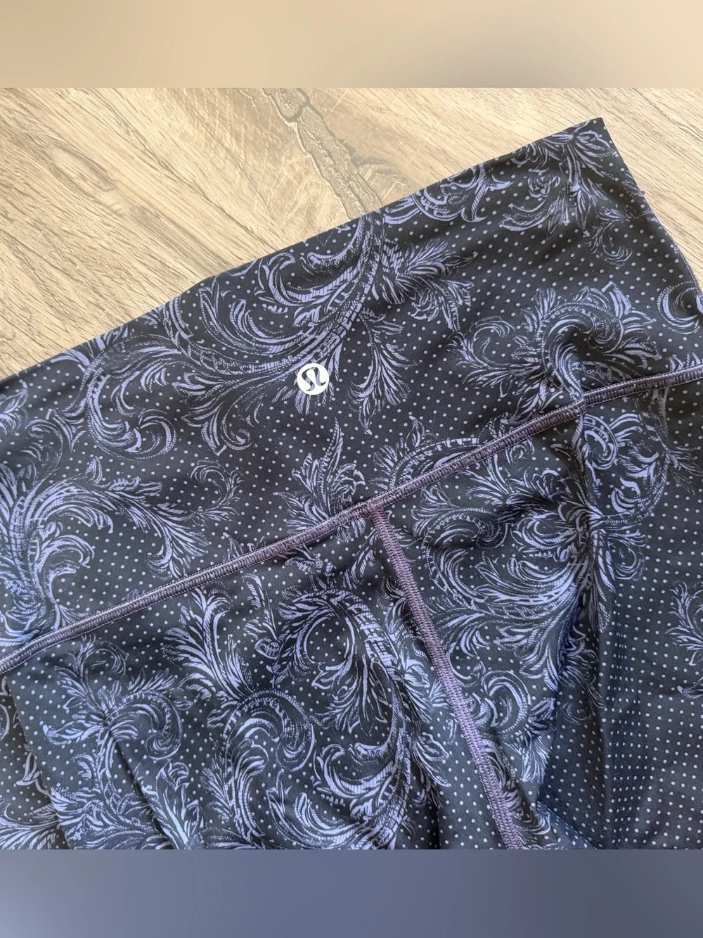 Lululemon Black & Purple Printed Leggings